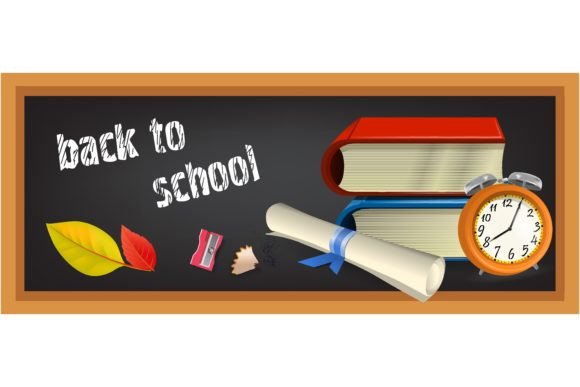Back to School Banner Design with Books