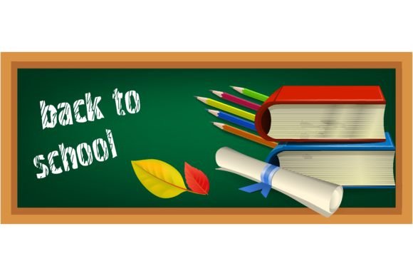 Back to School Banner Design with Textbo