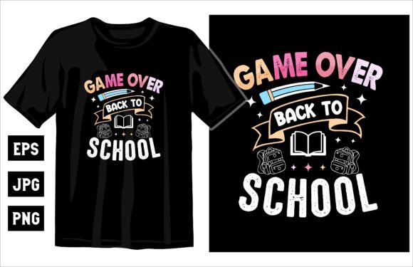 Back to School Colorful T-shirt Design: A Versatile Digital Asset for Educators, Makers & Small Businesses