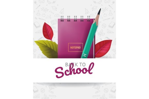 Back to School Lettering with Doodles, L