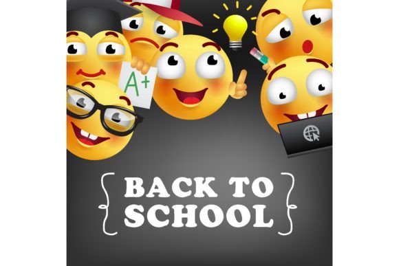 Back to School Lettering with Smiling Em