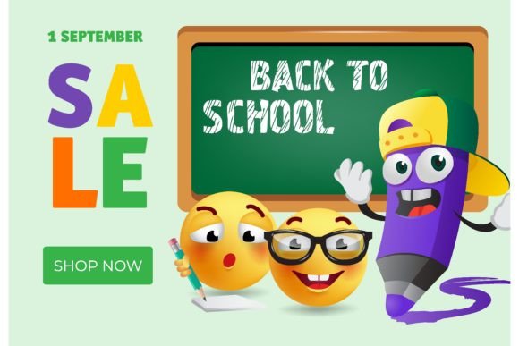 Back to School, Shop Now Banner Design W
