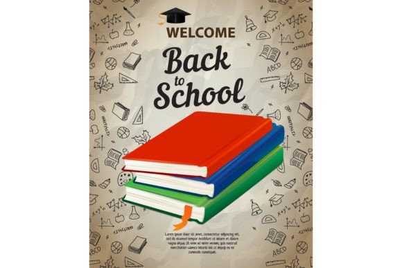 Welcome, Back to School Lettering and Bo